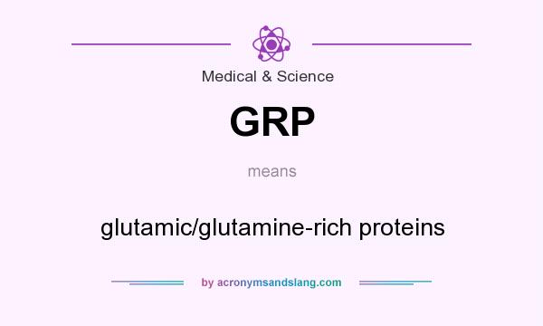What does GRP mean? It stands for glutamic/glutamine-rich proteins