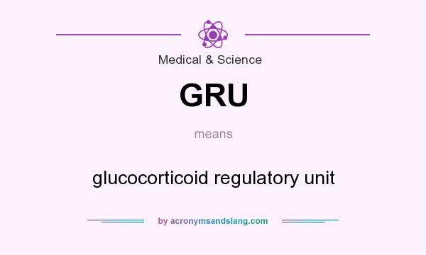 What does GRU mean? It stands for glucocorticoid regulatory unit