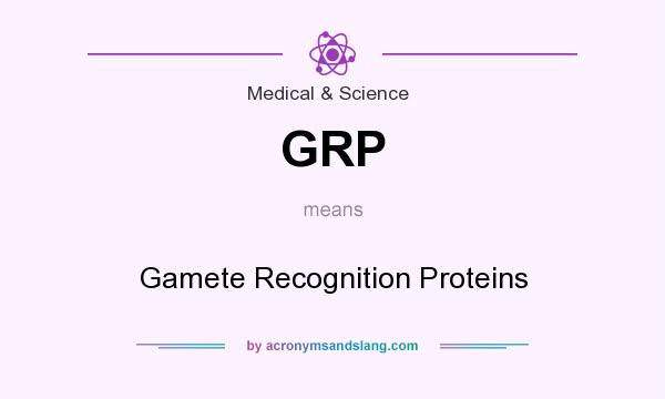 What does GRP mean? It stands for Gamete Recognition Proteins
