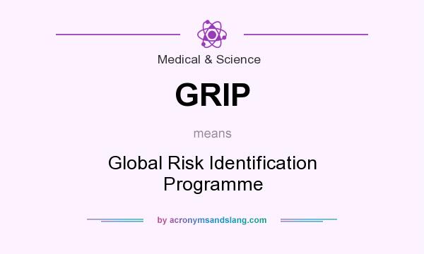 What does GRIP mean? It stands for Global Risk Identification Programme