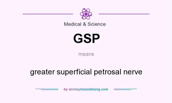 What does GSP mean? It stands for greater superficial petrosal nerve