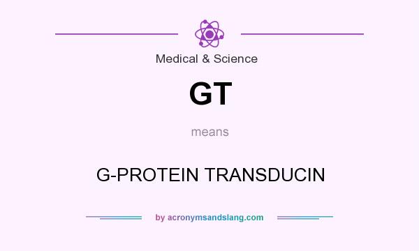What does GT mean? It stands for G-PROTEIN TRANSDUCIN