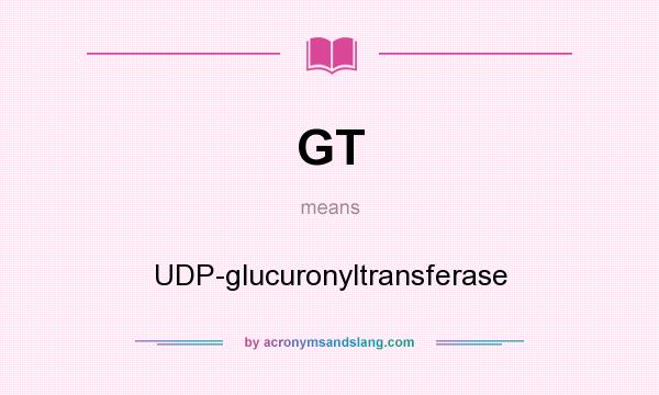 What does GT mean? It stands for UDP-glucuronyltransferase