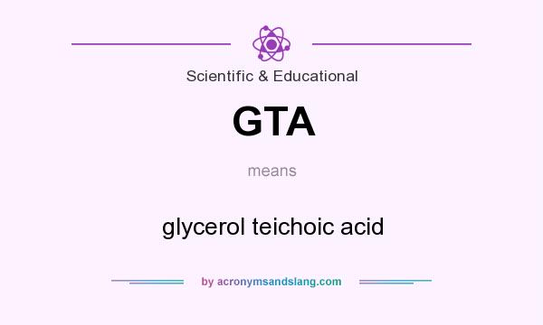 What does GTA mean? It stands for glycerol teichoic acid