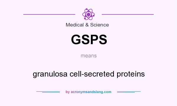 What does GSPS mean? It stands for granulosa cell-secreted proteins