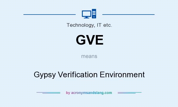 What does GVE mean? It stands for Gypsy Verification Environment