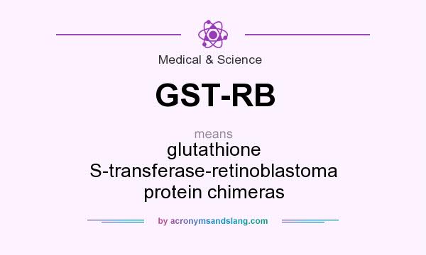 What does GST-RB mean? It stands for glutathione S-transferase-retinoblastoma protein chimeras