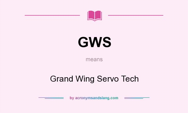 What does GWS mean? It stands for Grand Wing Servo Tech