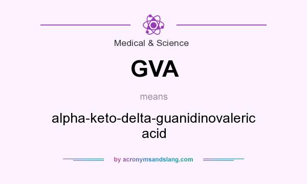What does GVA mean? It stands for alpha-keto-delta-guanidinovaleric acid