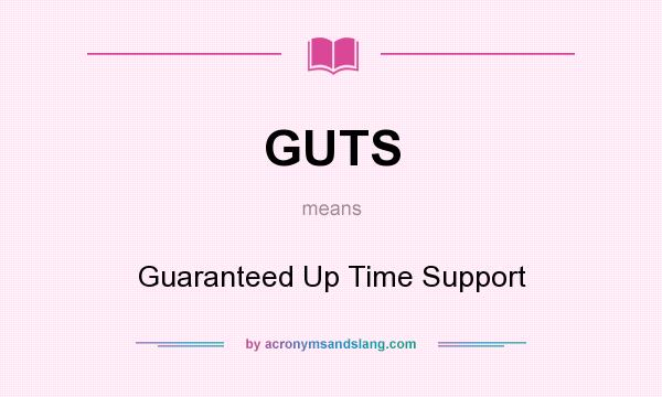 What does GUTS mean? It stands for Guaranteed Up Time Support