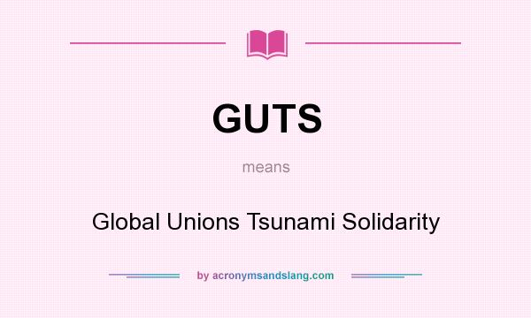 What does GUTS mean? It stands for Global Unions Tsunami Solidarity