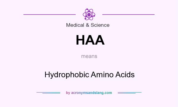 What does HAA mean? It stands for Hydrophobic Amino Acids