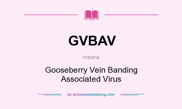 What does GVBAV mean? It stands for Gooseberry Vein Banding Associated Virus