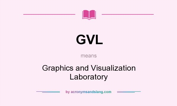What does GVL mean? It stands for Graphics and Visualization Laboratory