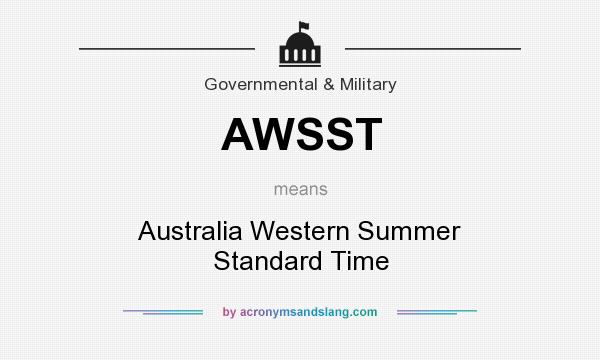 What does AWSST mean? It stands for Australia Western Summer Standard Time