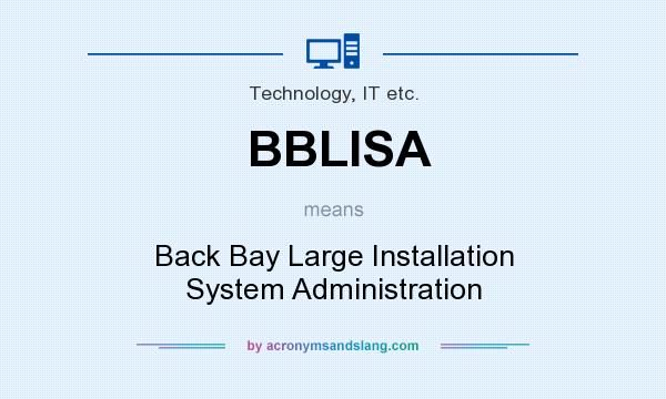 What does BBLISA mean? It stands for Back Bay Large Installation System Administration