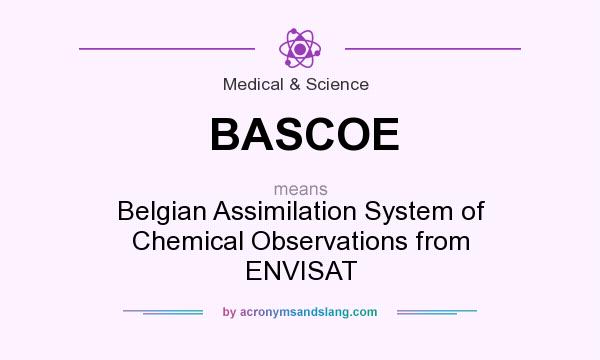 What does BASCOE mean? It stands for Belgian Assimilation System of Chemical Observations from ENVISAT
