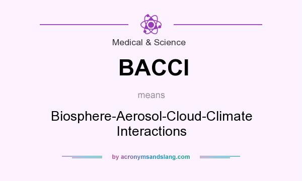 What does BACCI mean? It stands for Biosphere-Aerosol-Cloud-Climate Interactions