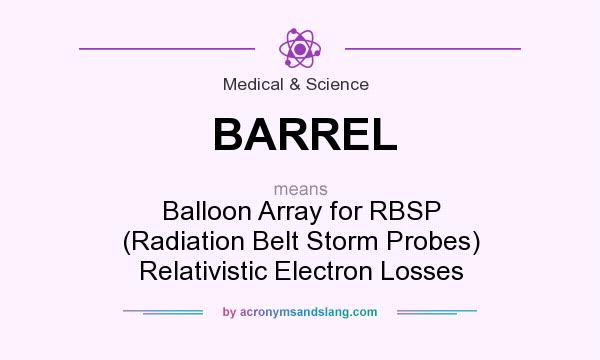 What does BARREL mean? It stands for Balloon Array for RBSP (Radiation Belt Storm Probes) Relativistic Electron Losses