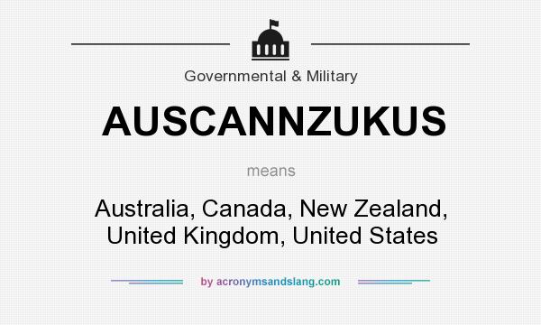 What does AUSCANNZUKUS mean? It stands for Australia, Canada, New Zealand, United Kingdom, United States