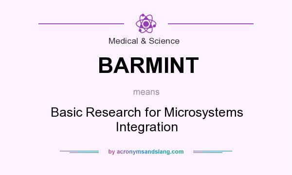 What does BARMINT mean? It stands for Basic Research for Microsystems Integration
