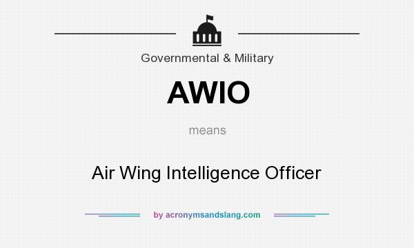 What does AWIO mean? It stands for Air Wing Intelligence Officer