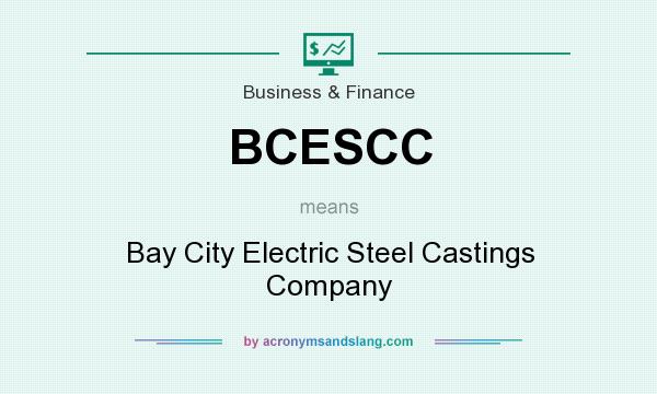 What does BCESCC mean? It stands for Bay City Electric Steel Castings Company