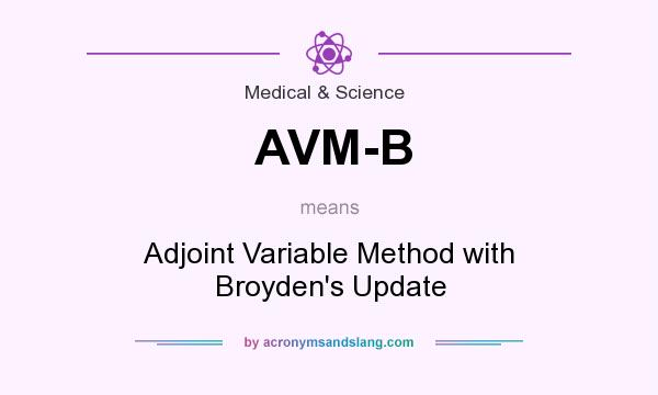 What does AVM-B mean? It stands for Adjoint Variable Method with Broyden`s Update