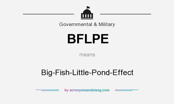 What does BFLPE mean? It stands for Big-Fish-Little-Pond-Effect