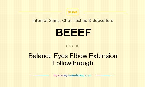 What does BEEEF mean? It stands for Balance Eyes Elbow Extension Followthrough
