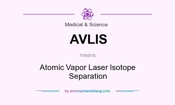 What does AVLIS mean? It stands for Atomic Vapor Laser Isotope Separation