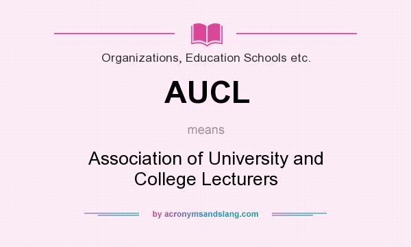 What does AUCL mean? It stands for Association of University and College Lecturers