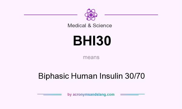 What does BHI30 mean? It stands for Biphasic Human Insulin 30/70