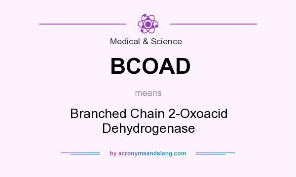 What does BCOAD mean? It stands for Branched Chain 2-Oxoacid Dehydrogenase
