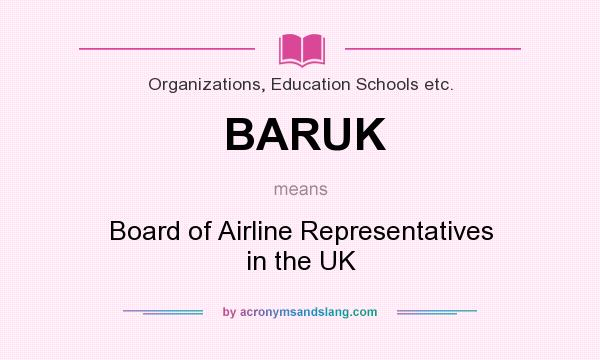 What does BARUK mean? It stands for Board of Airline Representatives in the UK