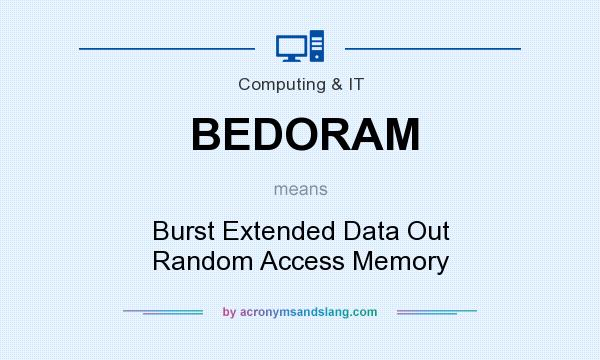 What does BEDORAM mean? It stands for Burst Extended Data Out Random Access Memory