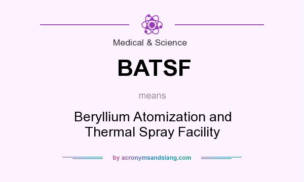 What does BATSF mean? It stands for Beryllium Atomization and Thermal Spray Facility