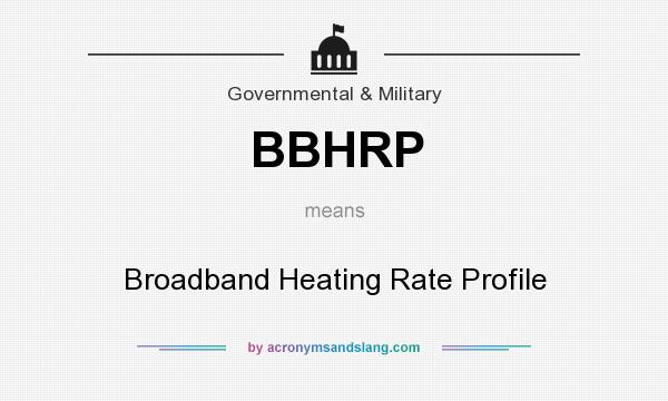 What does BBHRP mean? It stands for Broadband Heating Rate Profile
