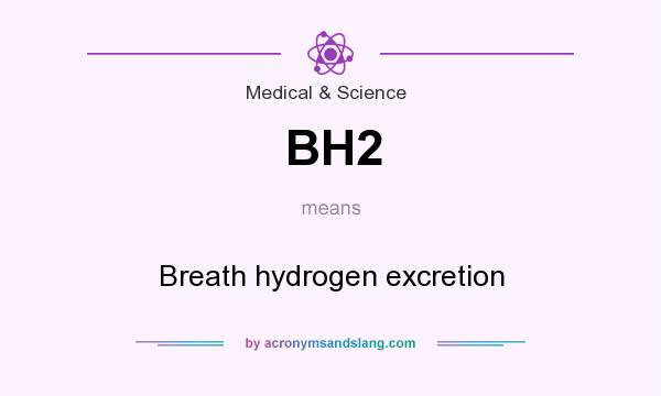 What does BH2 mean? It stands for Breath hydrogen excretion