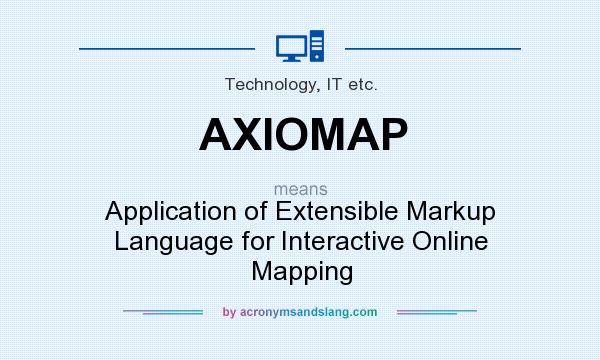 What does AXIOMAP mean? It stands for Application of Extensible Markup Language for Interactive Online Mapping