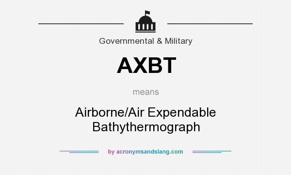 What does AXBT mean? It stands for Airborne/Air Expendable Bathythermograph