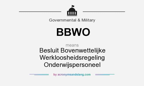 What does BBWO mean? It stands for Besluit Bovenwettelijke Werkloosheidsregeling Onderwijspersoneel