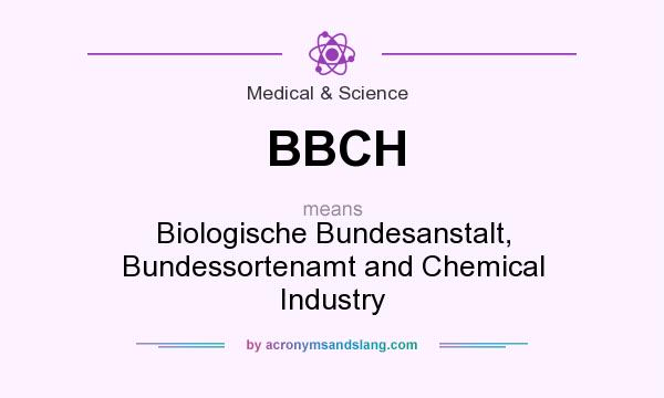What does BBCH mean? It stands for Biologische Bundesanstalt, Bundessortenamt and Chemical Industry