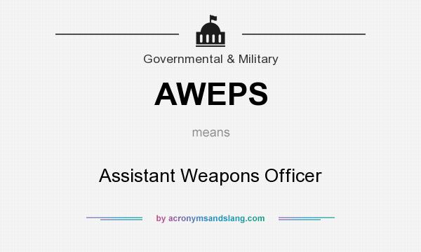 What does AWEPS mean? It stands for Assistant Weapons Officer
