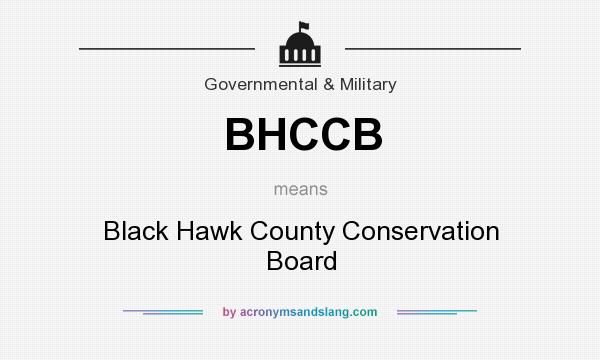 What does BHCCB mean? It stands for Black Hawk County Conservation Board