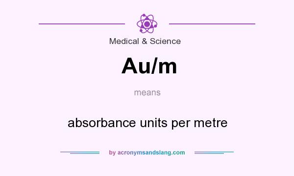What does Au/m mean? It stands for absorbance units per metre