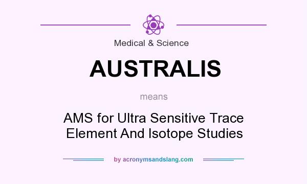 What does AUSTRALIS mean? It stands for AMS for Ultra Sensitive Trace Element And Isotope Studies
