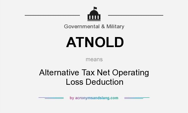What does ATNOLD mean? It stands for Alternative Tax Net Operating Loss Deduction