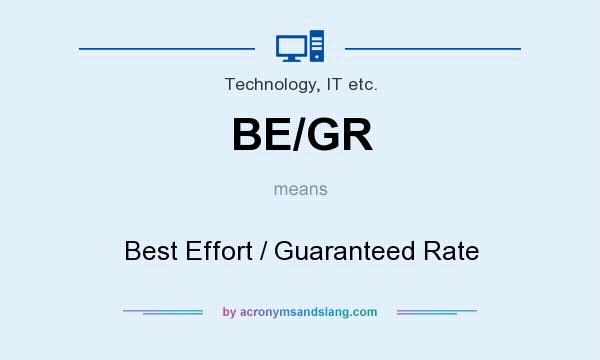 What does BE/GR mean? It stands for Best Effort / Guaranteed Rate