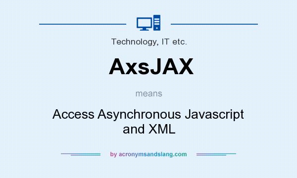 What does AxsJAX mean? It stands for Access Asynchronous Javascript and XML